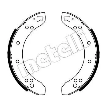 Brzdová čelist Sada brzdových čelistí, , 0449405600, 0461066, 113E2220, 1520032, 2218AA, 2696270, 2930E2218A, 6013846, 738771, G85603, G8S601, G8S767, GB5046, GB5515, GB5594, GB5738, GB5771, METELLI, 53-0101