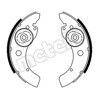 Auto-moto Sada brzdových čelistí, , 181028L, METELLI, 53-0053