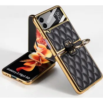 Pouzdro na mobilní telefon GKK 57410 GKK NIKKI Kryt s držákem Samsung Galaxy Z Flip 4 5G černý