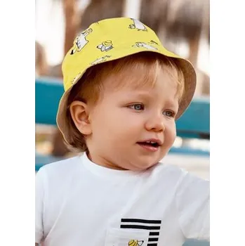 Módní doplněk dětský klobouk s UV filtrem žlutý Mayoral 10406-64 velikost 44