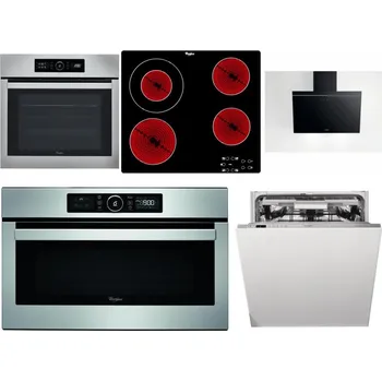 Set domácích spotřebičů WHIRLPOOL ABSOLUTE AKZ9 6230 IX + WHIRLPOOL AKT 8130/NE + WHIRLPOOL AKR 62F LT K + WHIRLPOOL ABSOLUTE AMW 730 IX + WHIRLPOOL WIO 3T133 PLE