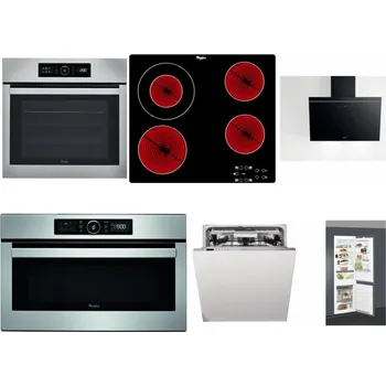 Set domácích spotřebičů WHIRLPOOL ABSOLUTE AKZ9 6230 IX + WHIRLPOOL AKT 8130/NE + WHIRLPOOL AKR 62F LT K + WHIRLPOOL ABSOLUTE AMW 730 IX + WHIRLPOOL WIO 3T133 PLE + WHIRLPOOL ART 66112