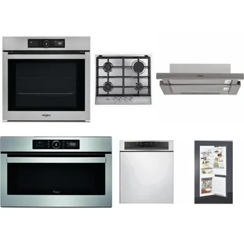 Set domácích spotřebičů WHIRLPOOL AKZ9 9480 IX + WHIRLPOOL AKR 351/IX + WHIRLPOOL AKR 5390/1 IX + WHIRLPOOL ABSOLUTE AMW 730 IX + WHIRLPOOL WBC 3C34 PF X + WHIRLPOOL ART 65031