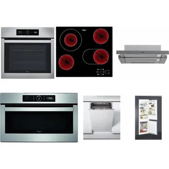 Set domácích spotřebičů WHIRLPOOL ABSOLUTE AKZ9 6230 IX + WHIRLPOOL AKT 8190/BA + WHIRLPOOL AKR 749/1 IX + WHIRLPOOL ABSOLUTE AMW 730 IX + WHIRLPOOL WSIC 3M27 C + WHIRLPOOL ART 65031
