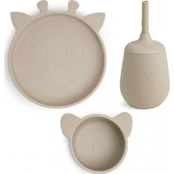 dětská jídelní sada NUUROO Dian Silikonový jídelní set Cobblestone
