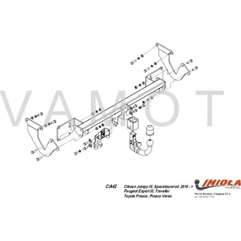 Tažné zařízení Tažné zařízení Peugeot Expert III bajonet