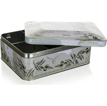 Dóza na potraviny Banquet Plechová dóza na čaj Olives 20x15,5x8cm