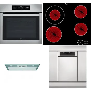 Set domácích spotřebičů WHIRLPOOL ABSOLUTE AKZ9 6230 IX + WHIRLPOOL AKT 8130/NE + WHIRLPOOL AKR 650/1 IX + WHIRLPOOL WSBO 3O34 PF X