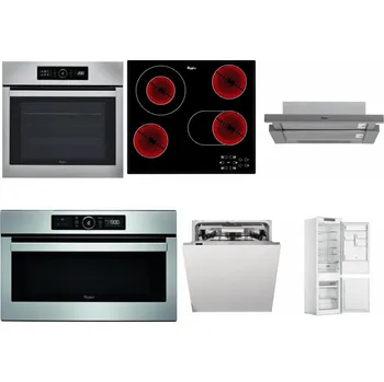 Set domácích spotřebičů WHIRLPOOL ABSOLUTE AKZ9 6230 IX + WHIRLPOOL AKT 8190/BA + WHIRLPOOL AKR 749/1 IX + WHIRLPOOL ABSOLUTE AMW 730 IX + WHIRLPOOL WIO 3T133 PLE + WHIRLPOOL WHC18 T311