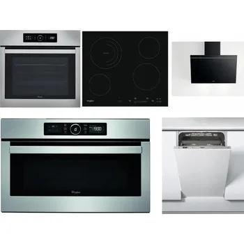 Set domácích spotřebičů WHIRLPOOL ABSOLUTE AKZ9 6230 IX + WHIRLPOOL AKT 8900 BA + WHIRLPOOL AKR 62F LT K + WHIRLPOOL ABSOLUTE AMW 730 IX + WHIRLPOOL WSIC 3M27 C