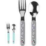 Lžička s vidličkou z nerez oceli babyono