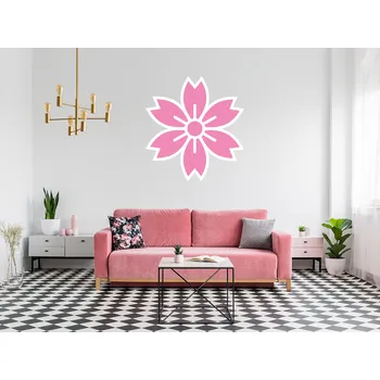 Samolepící dekorace Květina 07 samolepka na zeď 5 x 5 cm