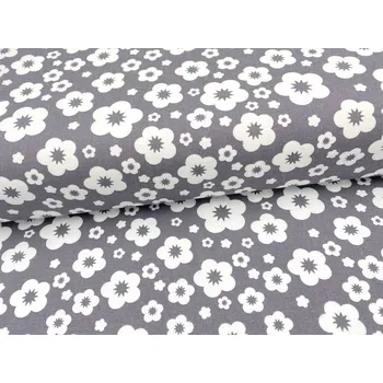 Mirtex Plátno DOMESTIK 145/23392-19 Kamélie Šedá šíře 150cm Ceník: METRÁŽ: od 1 metrů