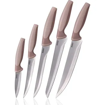 Banquet Sada nožů TRINITY 5ks hnědá