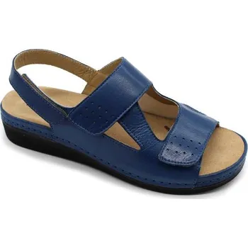 Dámská zdravotní obuv Leon 5020 Dámské kožené zdravotní sandály - Modrá Velikost: 38