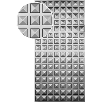 Plech Lisovaný pozinkovaný plech 2000x1000x1,2mm, lisovaný vzor JEHLAN 95x95mm, 3D efekt