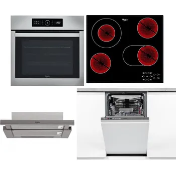 Set domácích spotřebičů WHIRLPOOL ABSOLUTE AKZ9 6230 IX + WHIRLPOOL AKT 8190/BA + WHIRLPOOL AKR 5390/1 IX + WHIRLPOOL WSIO 3O34 PFE X