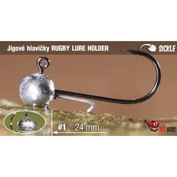 Rybářský háček Jigová hlavička REDBASS Sickle RUGBY - LURE HOLDER #1 - 24 mm - #1 - 7 g, 5 ks