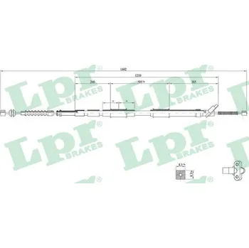 Lanko parkovací brzdy Tažné lanko, parkovací brzda, , 4642029015, LPR, C0865B