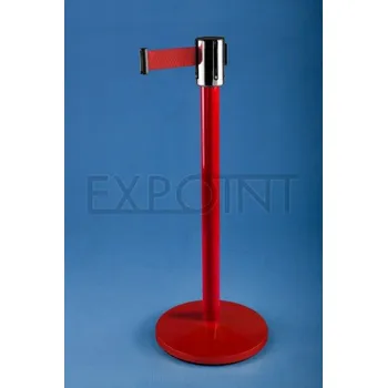 EXPOINT Zahrazovací sloupek se samonavíjecím pásem 4,5 m LAK Červený Název: barva pásky: červená