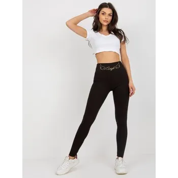 Dámské legíny Dámské legíny s výšivkou RUE PARIS černé