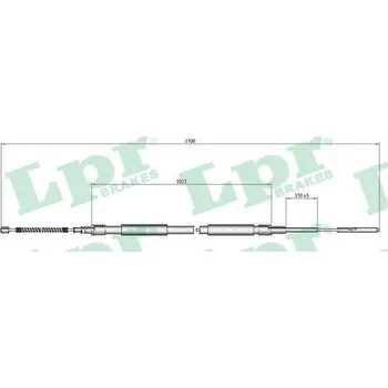 Lanko parkovací brzdy Tažné lanko, parkovací brzda, , 171609721B, 171609721C, LPR, C0306B