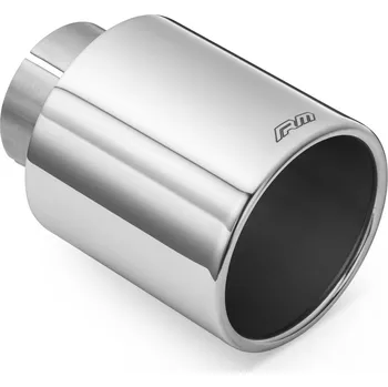Zadní díl výfuku Koncovka výfuku RM Motors saténová z nerezové oceli, rovná KPZP Vstupní průměr: 50 mm, Průměr hrotu: 89 mm, Včetně svorky: Ne