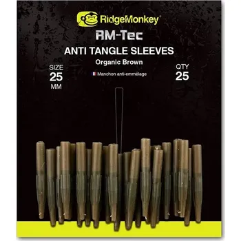 RidgeMonkey RM-Tec Anti Tangle Sleeves 25mm Hnědý 25ks