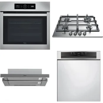 Set domácích spotřebičů WHIRLPOOL ABSOLUTE AKZ9 6230 IX + WHIRLPOOL TKRL 661 IX EU + WHIRLPOOL AKR 749/1 IX + WHIRLPOOL WBC 3C34 PF X