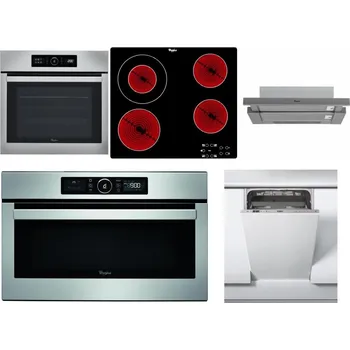 Set domácích spotřebičů WHIRLPOOL ABSOLUTE AKZ9 6230 IX + WHIRLPOOL AKT 8130/NE + WHIRLPOOL AKR 749/1 IX + WHIRLPOOL ABSOLUTE AMW 730 IX + WHIRLPOOL WSIC 3M27 C