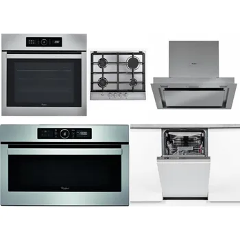 Set domácích spotřebičů WHIRLPOOL ABSOLUTE AKZ9 6230 IX + WHIRLPOOL AKR 351/IX + WHIRLPOOL AKR 860 IX + WHIRLPOOL ABSOLUTE AMW 730 IX + WHIRLPOOL WSIO 3O34 PFE X