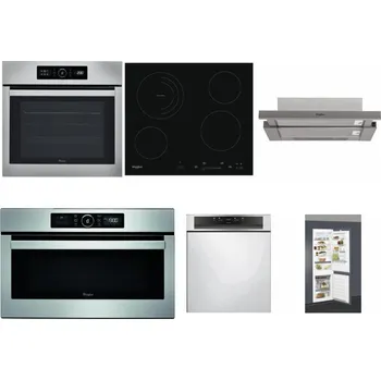 Set domácích spotřebičů WHIRLPOOL ABSOLUTE AKZ9 6230 IX + WHIRLPOOL AKT 8900 BA + WHIRLPOOL AKR 5390/1 IX + WHIRLPOOL ABSOLUTE AMW 730 IX + WHIRLPOOL WBC 3C34 PF X + WHIRLPOOL ART 66112