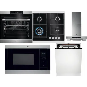 Set domácích spotřebičů AEG BPK742380M + AEG Mastery SpeedBurner HKB64420NB + AEG Mastery DBB5660HM + AEG Mastery MSB2547D-M + AEG FSE74707P