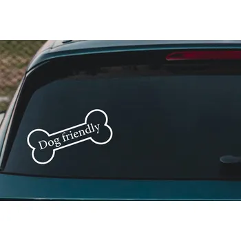 Samolepící dekorace Lepy.cz Samolepka na auto Dog friendly Velikost (šířka x výška): 20x8cm, Barevná varianta: Nugátová hnědá