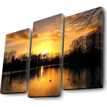 Obraz Vícedílný obraz s LED osvětlením VÝCHOD SLUNCE 66 x 45 cm