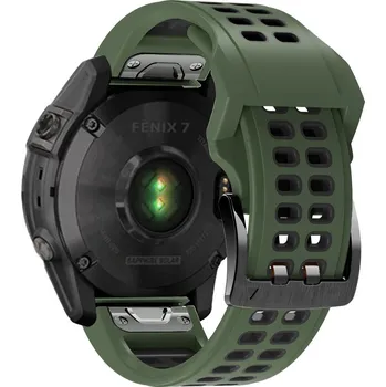 Příslušenství k chytrým hodinkám Silikonový sportovní řemínek EasyFit/QuickFit 26 mm na Garmin watch Army - černá