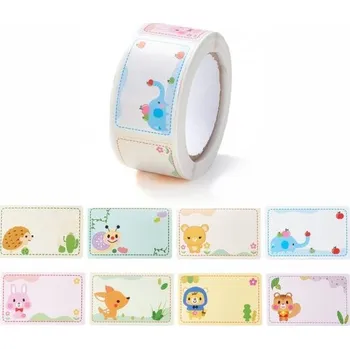 samolepka Samolepky na kotoučku - jmenovky se zvířátky (200 ks)