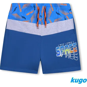 Chlapecké kraťasy Chlapecké kraťasy - KUGO MS1728, petrol / oranžová Barva: Petrol, Velikost: 146