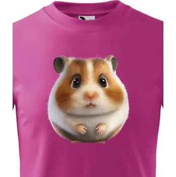 Chlapecké oblečení Dětské triko Křeček, Barva Purpurová, Velikost 134 cm/8 roků, Canvas Dětské tričko Bezvatriko.cz 1794 - 1x