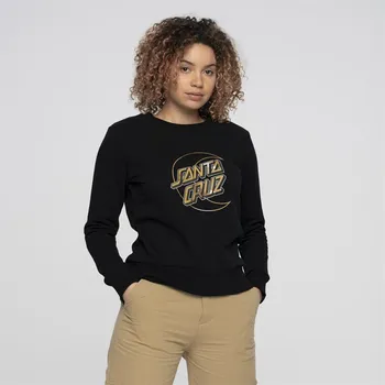 Pánská mikina SANTA CRUZ mikina - Holo Moon Dot Front Crew Black (BLACK)