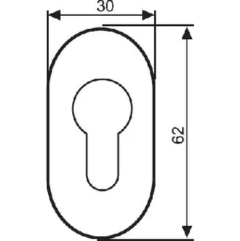 Příslušenství k oknu DAB Trade Rozeta IN130 WB, oválná, nerez, černá