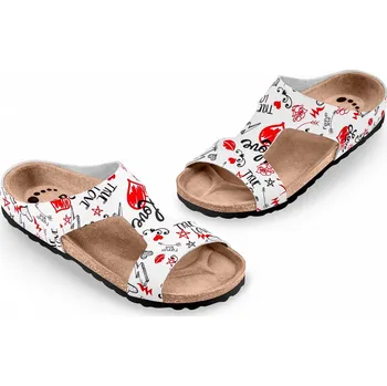 Dámská zdravotní obuv Obuv zdravotní FORcare 204060 bílá potisk láska Velikost: 40