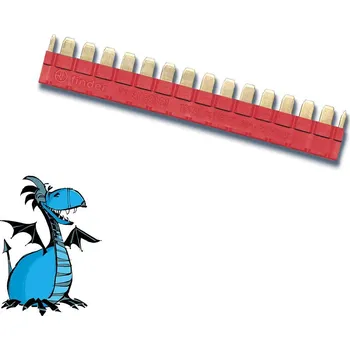 FINDER Propojovací lišta 093.16.1, 16 patic, červená 093161