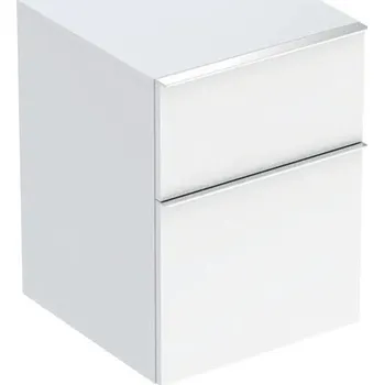 Koupelnový nábytek Geberit iCon boční skříňka 2x zásuvka, 45x47,6x60 cm, lakovaná s vysokým leskem, bílá (502.315.01.2)
