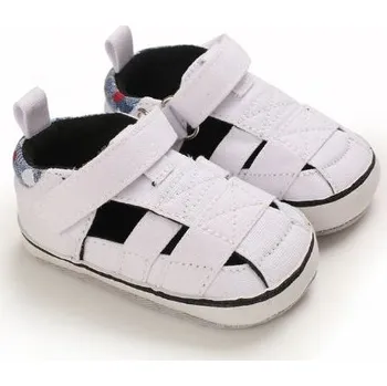 Dětská sportovní obuv Capáčky - bavlněné letní sandálky na suchý zip Barva: Bílá, Stélka: 13 cm (13-18m)