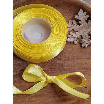 Stuha Atlasová stuha šíře 12 mm žlutá