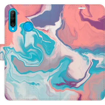 Pouzdro na mobilní telefon Flipové pouzdro iSaprio - Abstract Paint 06 - Huawei P30 Lite