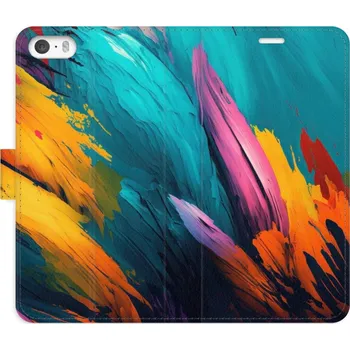 Pouzdro na mobilní telefon Flipové pouzdro iSaprio - Orange Paint 02 - iPhone 5/5S/SE