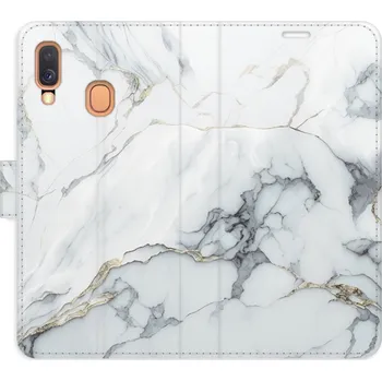 Pouzdro na mobilní telefon Flipové pouzdro iSaprio - SilverMarble 15 - Samsung Galaxy A40