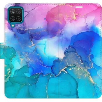 Pouzdro na mobilní telefon Flipové pouzdro iSaprio - BluePink Paint - Samsung Galaxy A12